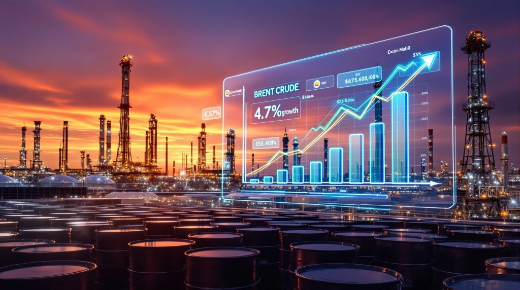 Dự báo giá dầu Brent có thể giảm xuống 45-50 USD/thùng