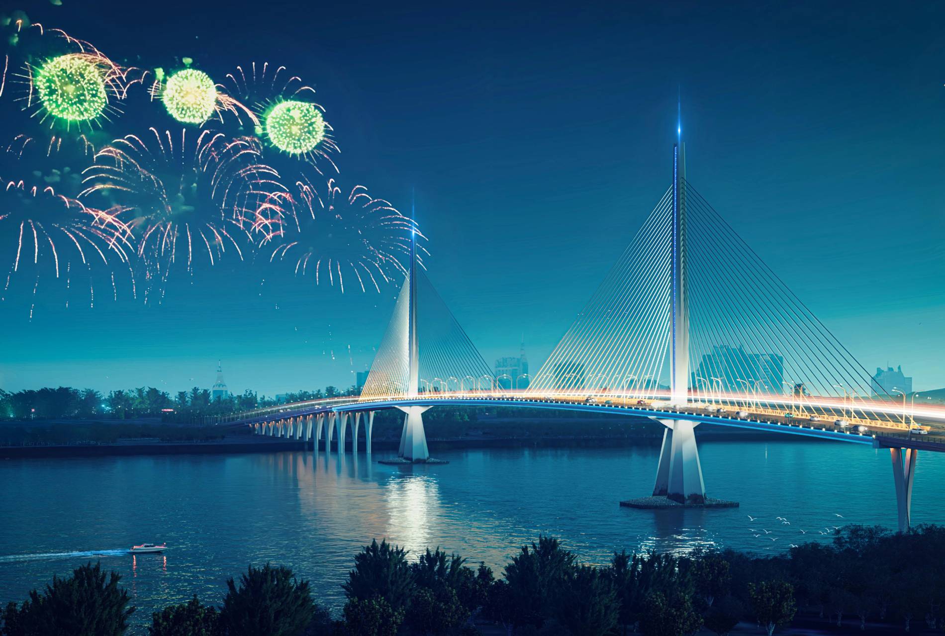 Cầu Long Hưng 11.500 tỷ đồng lộ diện thiết kế "Thái Bình Bảo Kiếm"