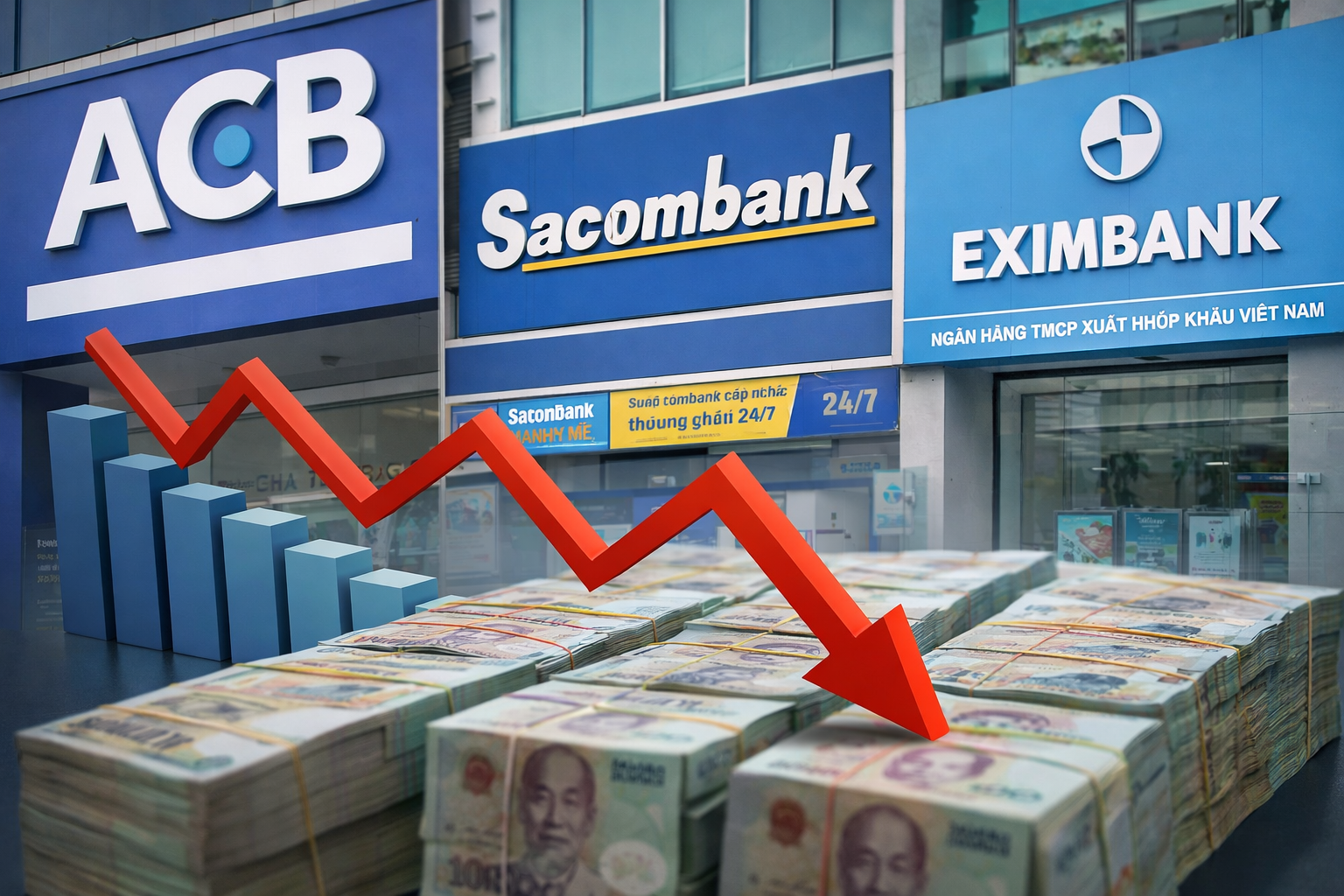 Lợi nhuận ng&acirc;n h&agrave;ng tăng 19% nhưng ACB, Sacombank, Eximbank &ldquo;lỡ hẹn&rdquo; kế hoạch - Ảnh 1