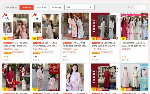 Áo dài đạt mức tiêu thụ kỷ lục dịp Tết Bính Ngọ- Ảnh 1.