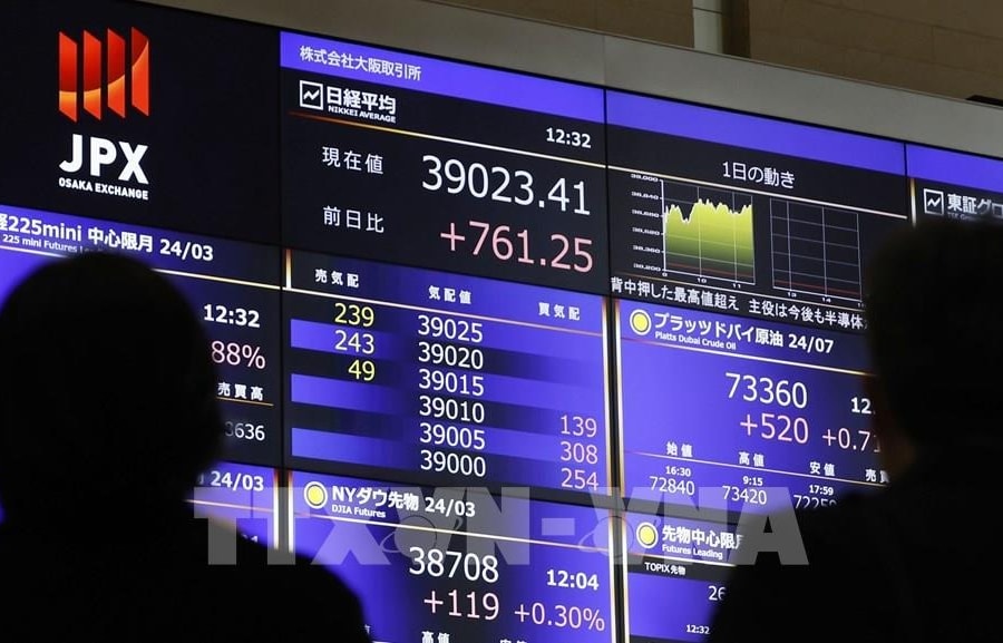 Chứng khoán khu vực châu Á giữ sắc xanh trong bối cảnh rủi ro toàn cầu gia tăng