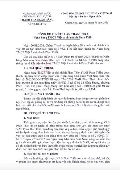 Hồ sơ vay vốn và tài sản bảo đảm tại VietABank Phan Thiết bị nhắc nhở