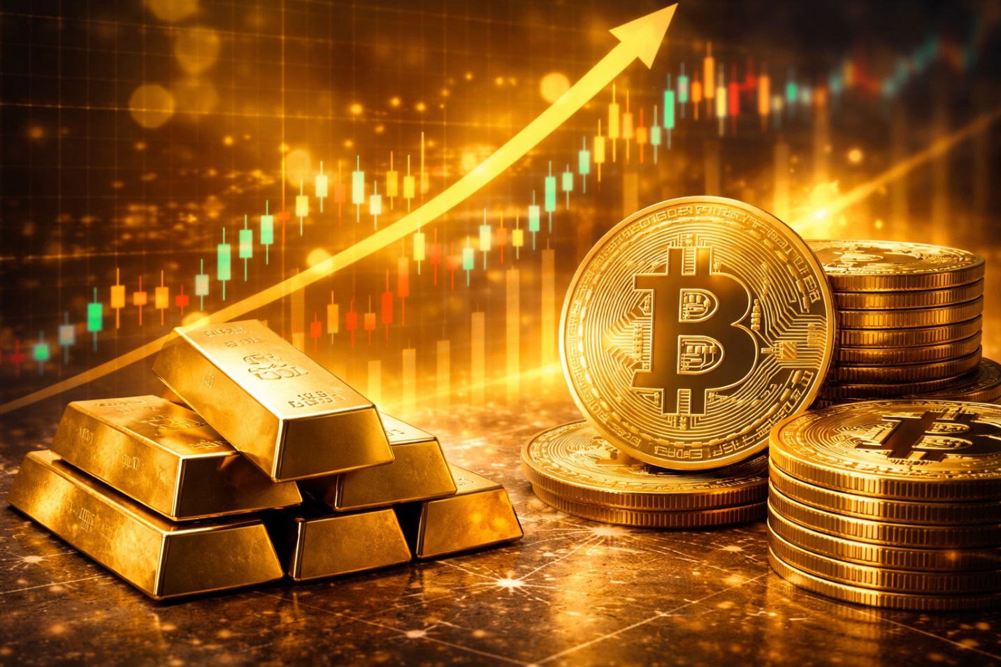 Vàng lập đỉnh 5.400 USD/ounce, Bitcoin đang bị định giá thấp?