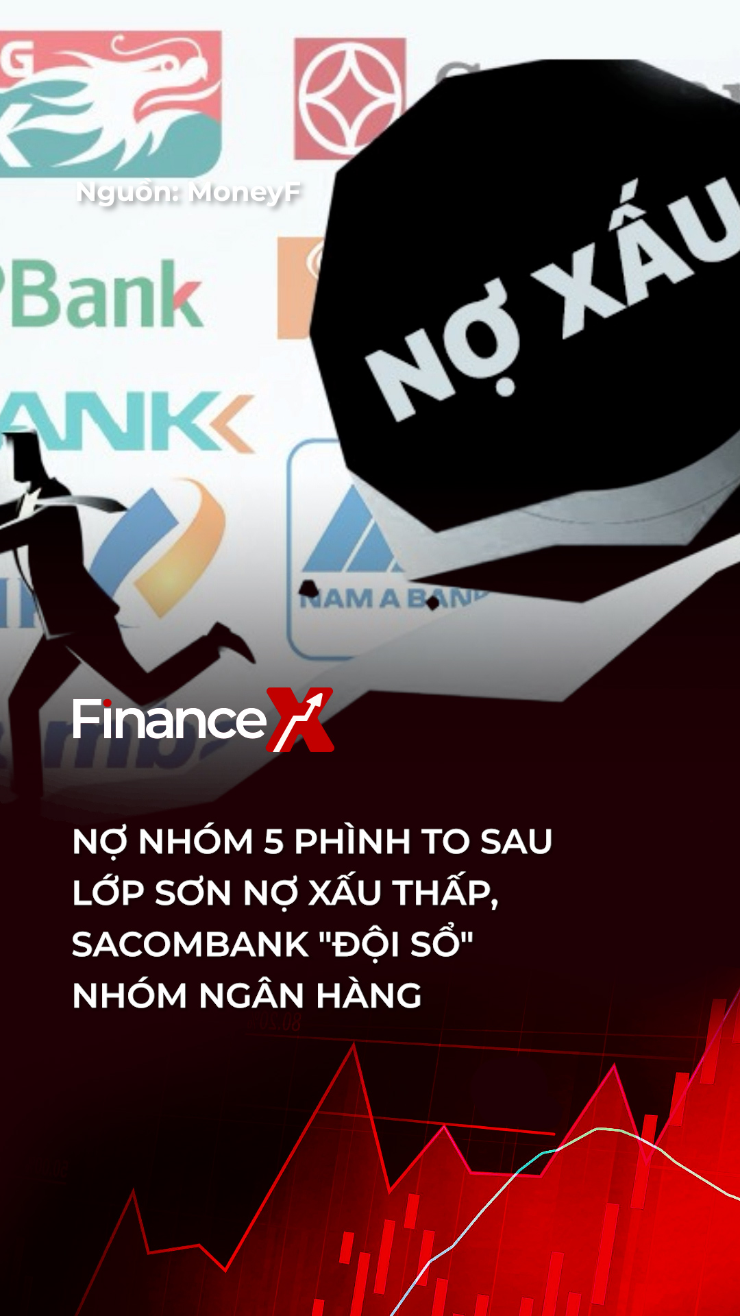 NỢ NHÓM 5 PHÌNH TO SAU LỚP SƠN NỢ XẤU THẤP, SACOMBANK "ĐỘI SỔ" NHÓM NGÂN HÀNG