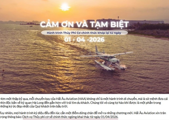 Dừng hoạt động bay thủy phi cơ ngắm cảnh vịnh Hạ Long từ ngày 1/4- Ảnh 1.