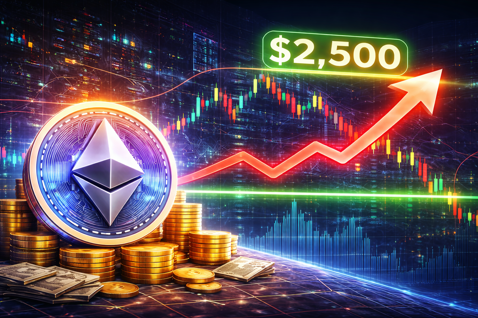 ETH tăng mạnh nhưng mốc 2.500 USD vẫn là thử thách lớn