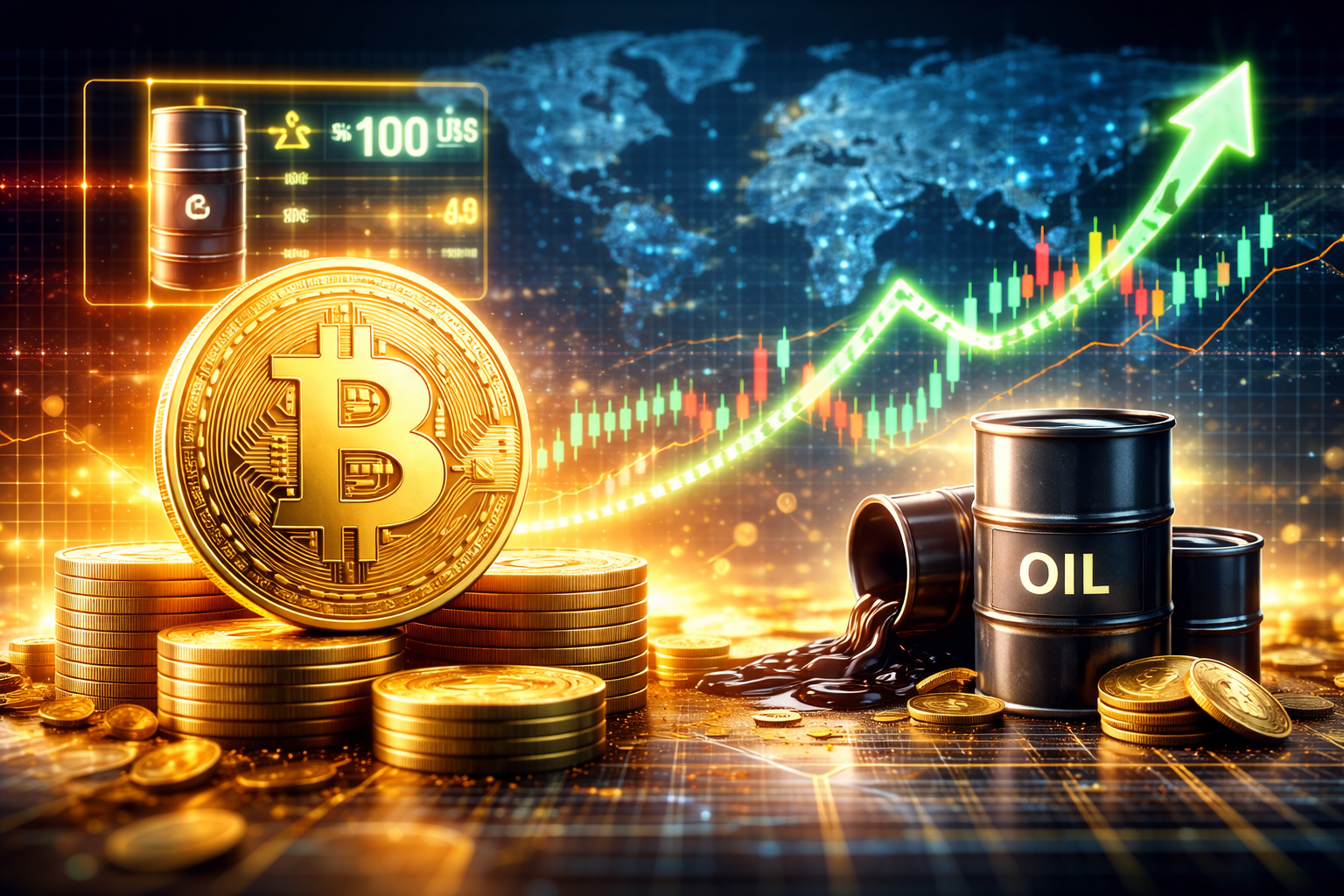 Giá dầu tăng sốc, Bitcoin có thể bứt lên 79.000 USD trước cuối tháng 3?