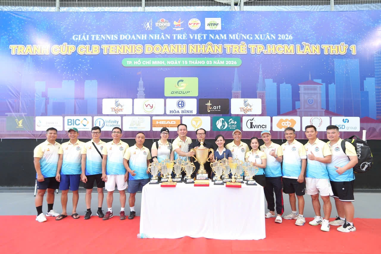 Hơn 100 doanh nhân tham gia Giải Tennis Doanh nhân trẻ mừng Xuân 2026