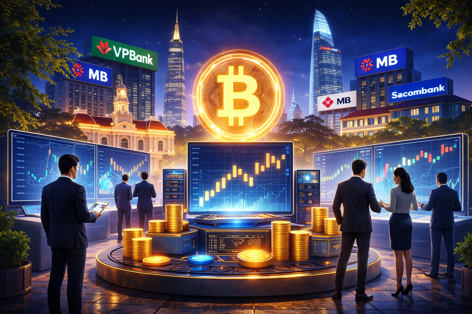 Ngân hàng, chứng khoán đua nhau làm sàn crypto: Cuộc chơi khốc liệt bắt đầu