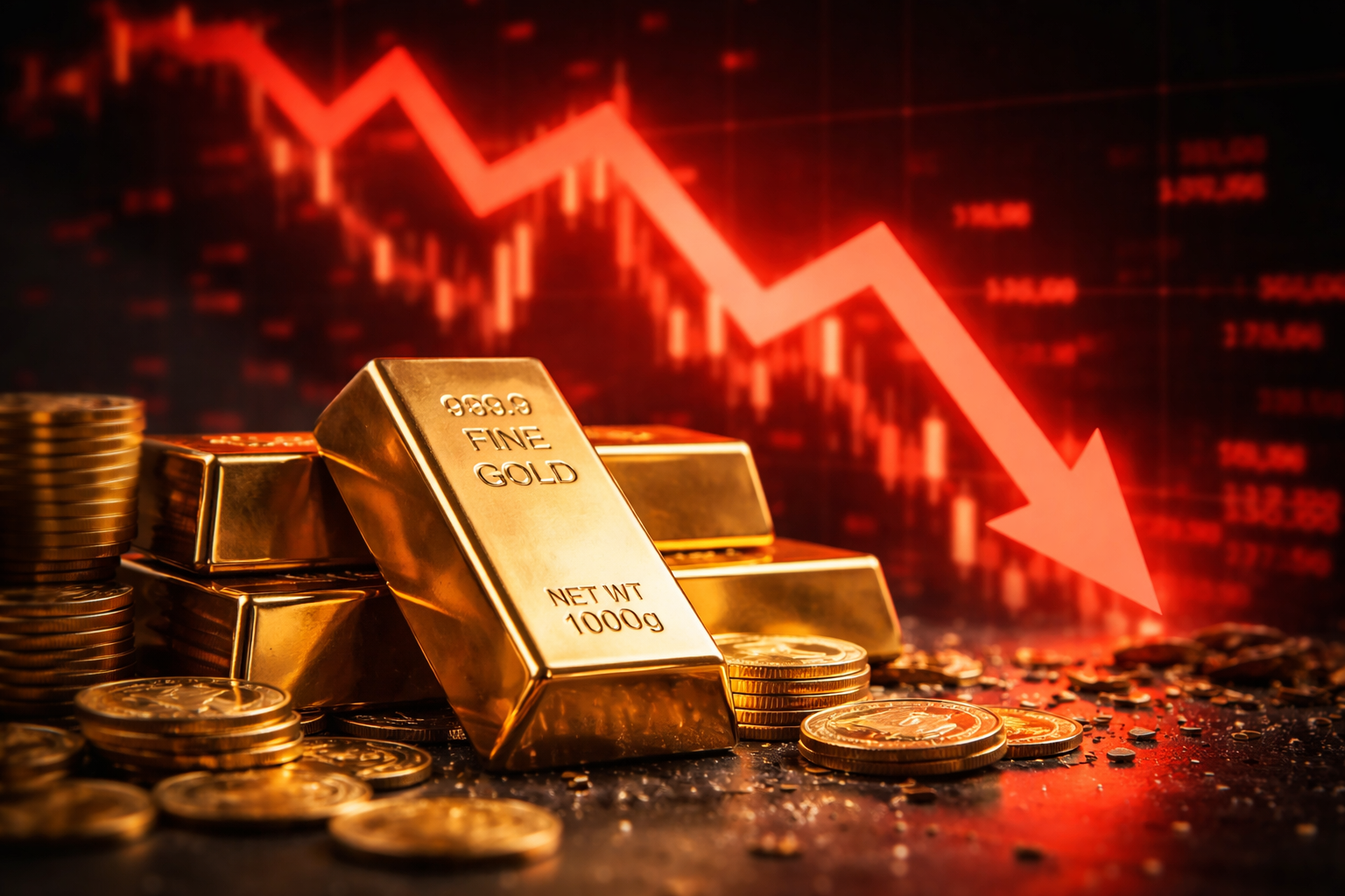 Giá vàng tiếp tục giảm, cú sốc lớn nhất kể từ năm 1983