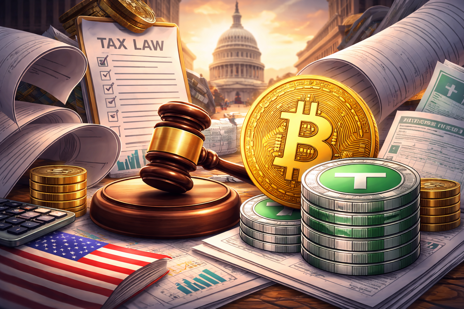 Quốc hội Mỹ đề xuất bịt “lỗ hổng thuế” Bitcoin, mở đường ưu ái stablecoin
