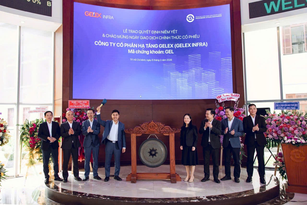 890 triệu cổ phiếu Gelex Infra chào sàn HOSE, tăng trần 20%