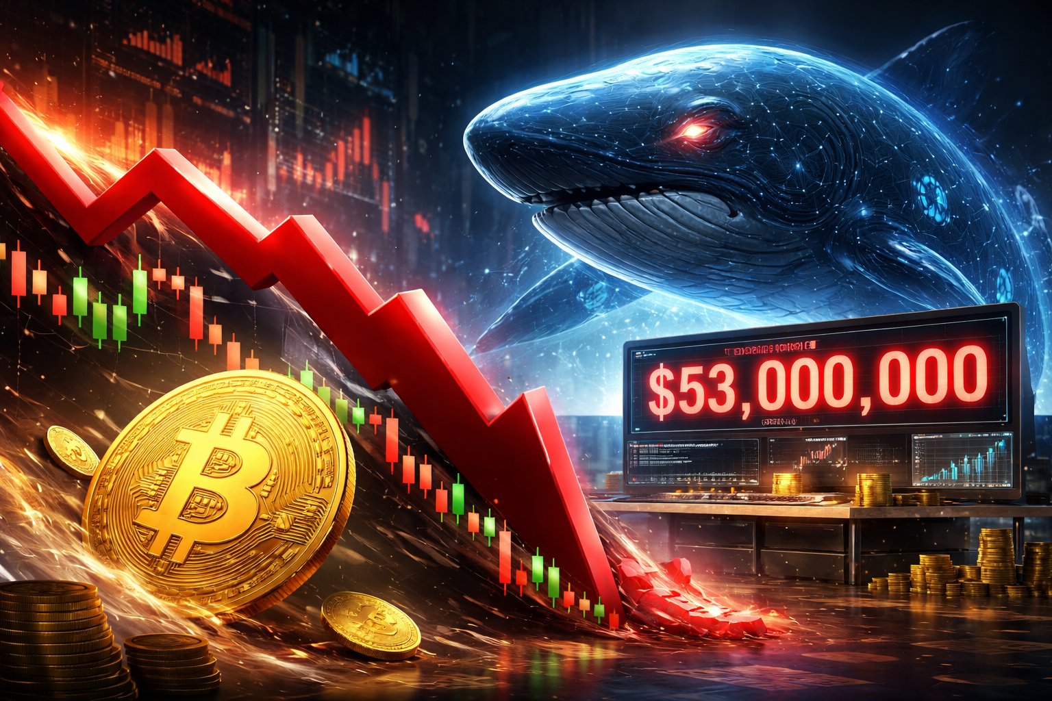 Cá voi tung cú short 53 triệu USD: Bitcoin sắp “lao dốc”?