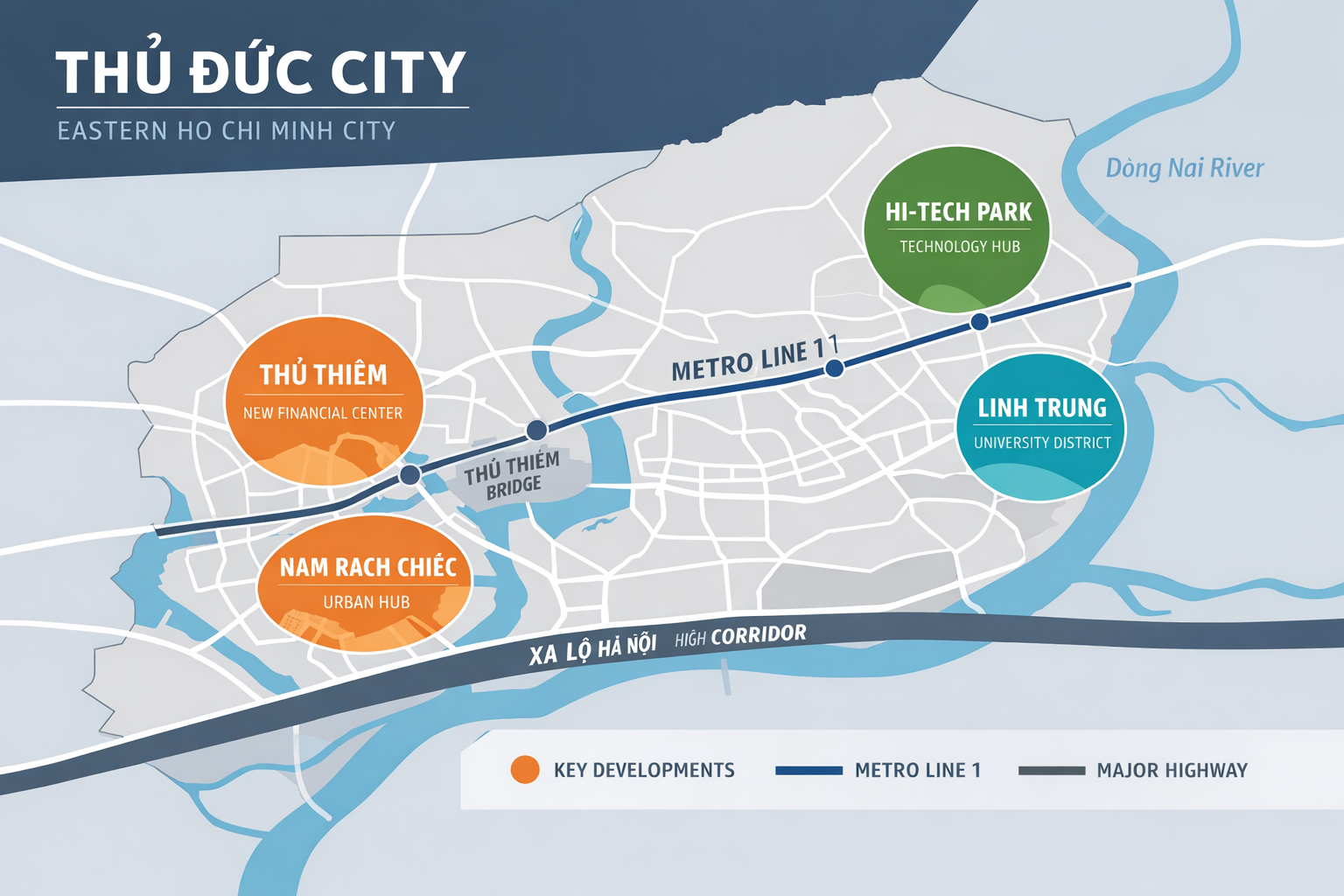 Trung tâm mới của TP HCM đang hình thành ở đâu?