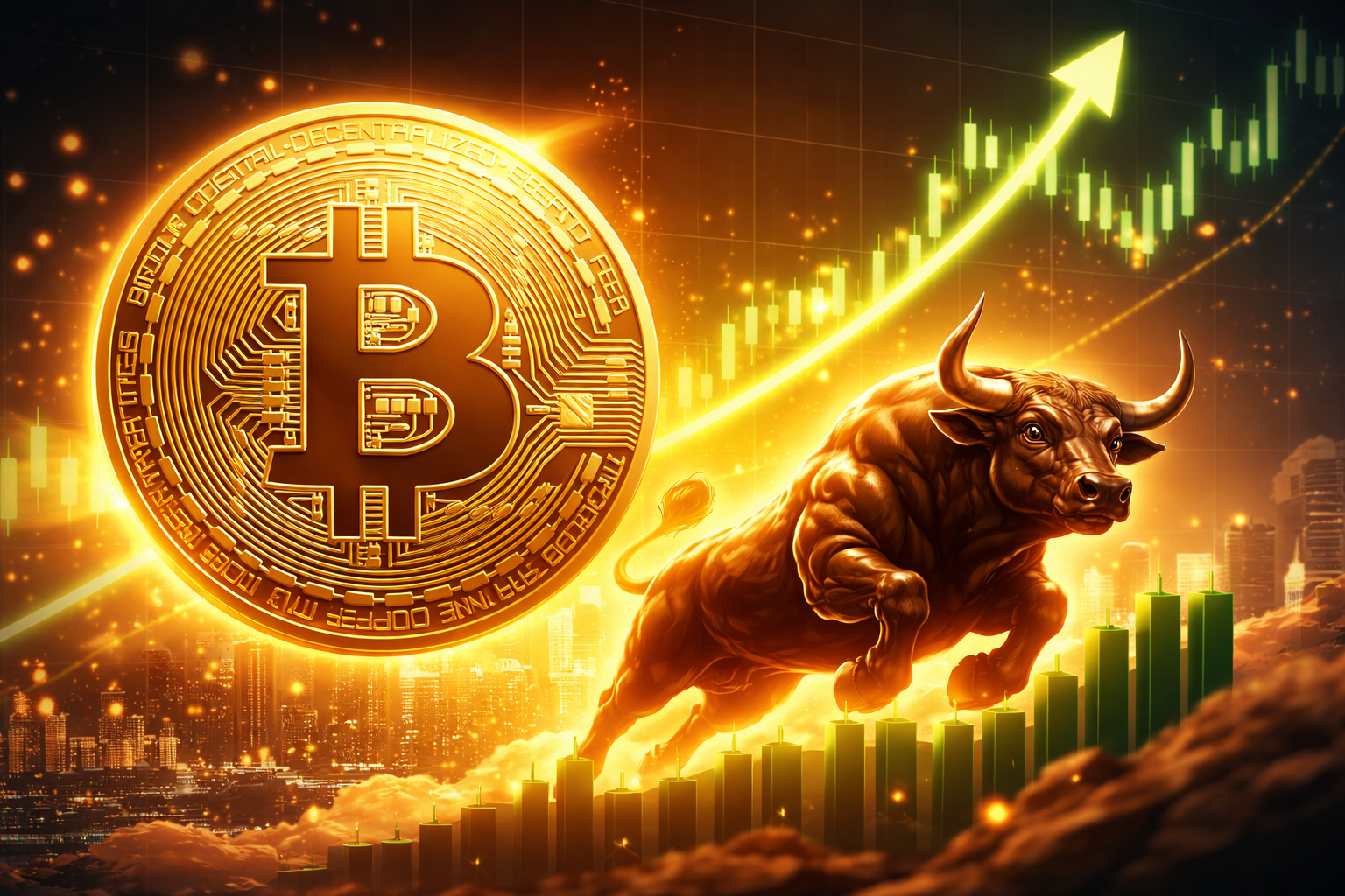 Bitcoin bật mạnh, bò đực nhắm biến 72.000 USD thành “bệ đỡ”