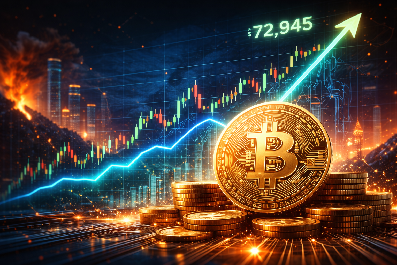 Bitcoin hướng tới mốc 73.000 USD bất chấp dữ liệu kinh tế Mỹ đáng lo ngại