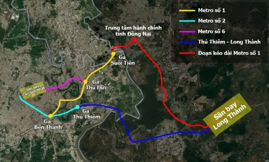 Khởi động thu hồi đất dự án metro nối TP HCM – Long Thành