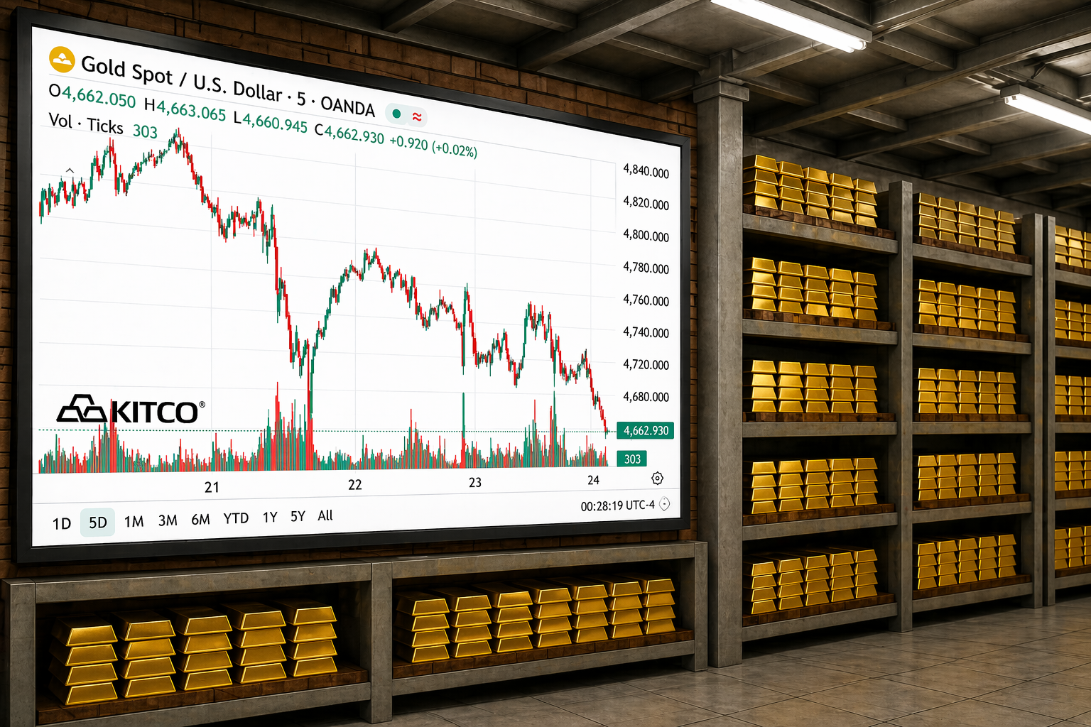 Giá vàng giảm gần 1% xuống dưới 4.700 USD/oz, dòng tiền ETF tiếp tục rút ra