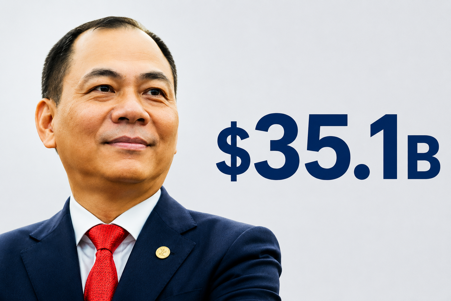 Tài sản tỷ phú Phạm Nhật Vượng tăng gần 10 tỉ USD chỉ sau hơn một tháng