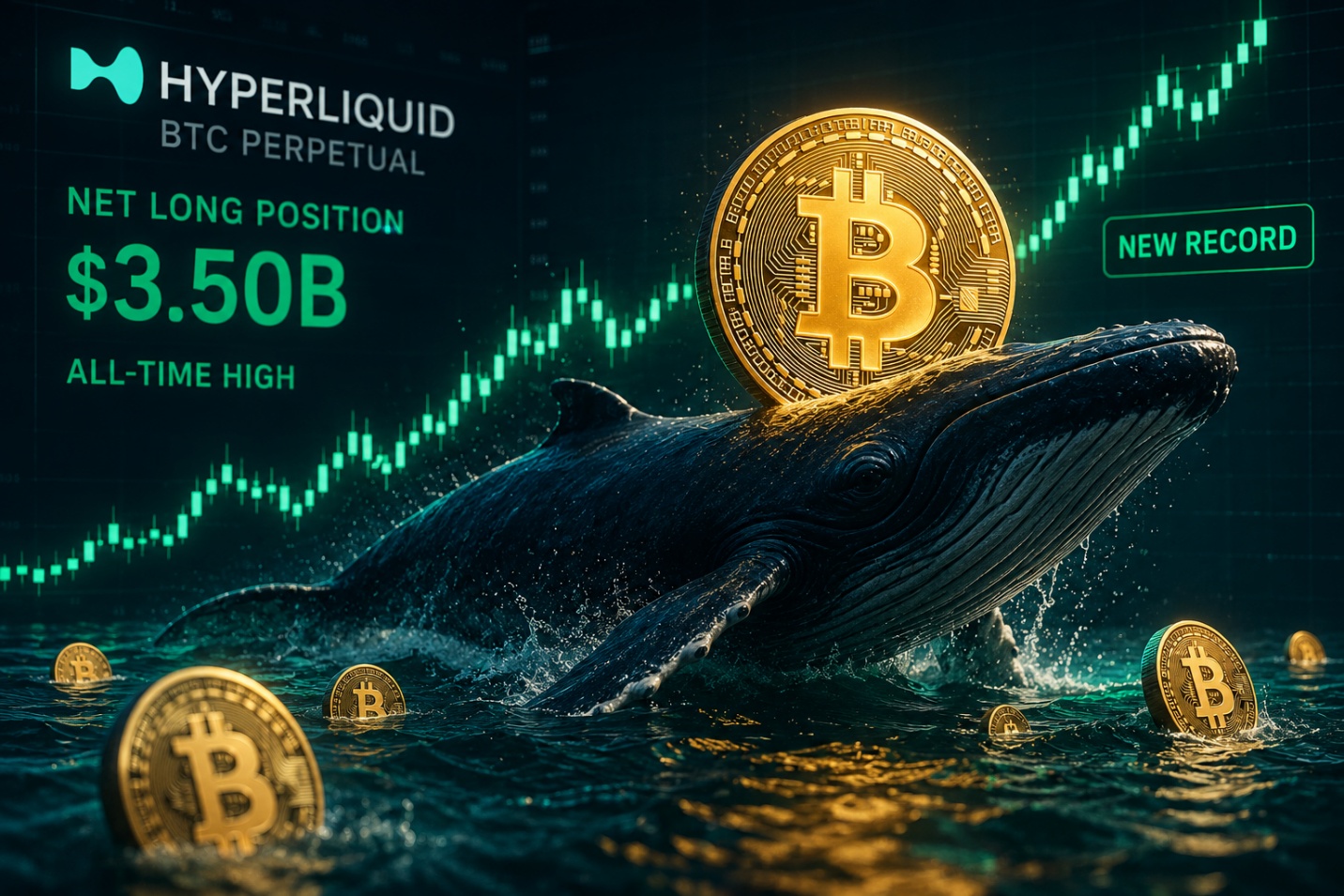 Cá voi Bitcoin trên Hyperliquid đẩy vị thế mua ròng lên mức cao nhất từ đầu năm 2026