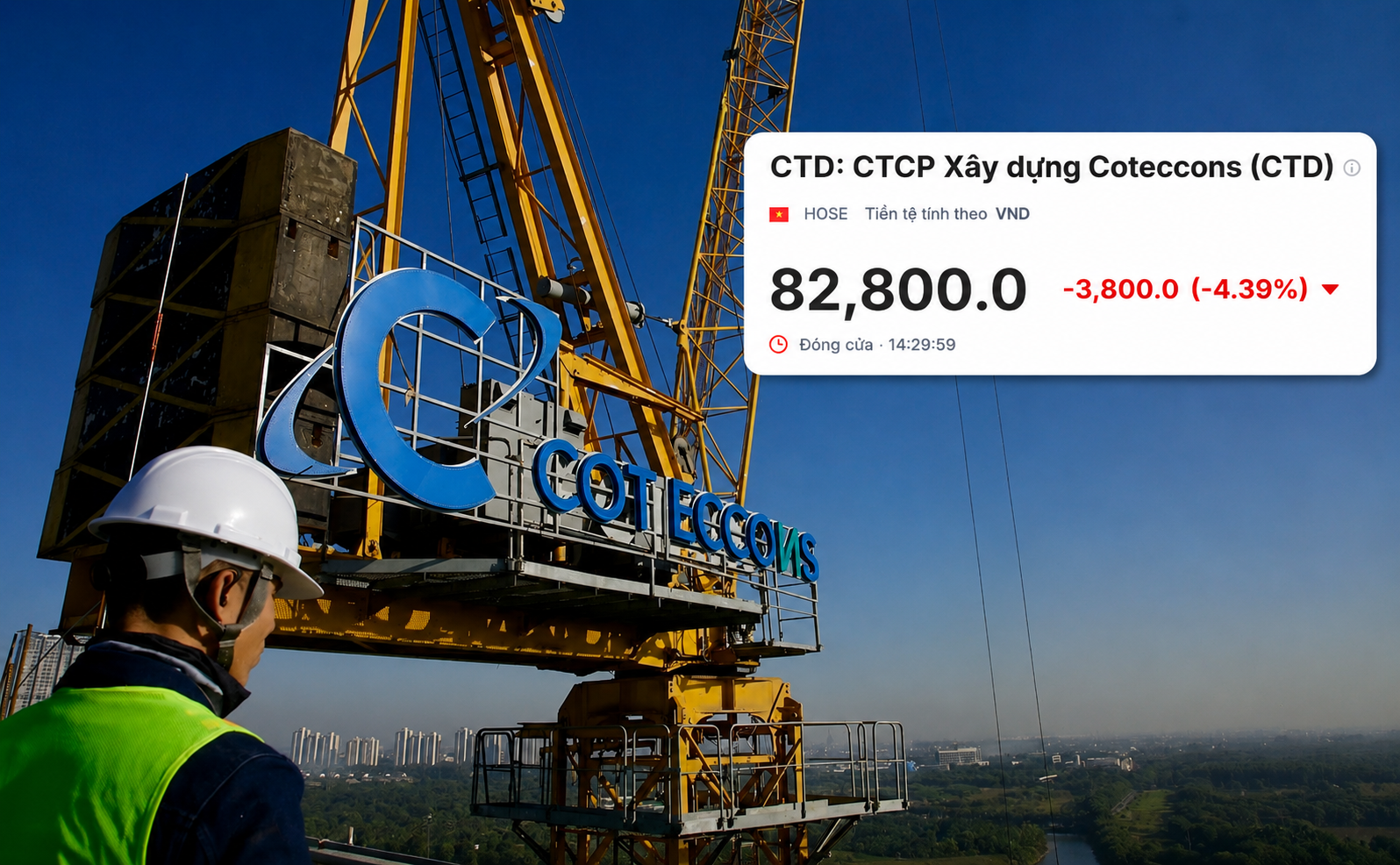 CTD bất ngờ giảm sàn trắng bên mua phiên 7/5, vốn hóa Coteccons “bốc hơi” gần 1.000 tỉ đồng
