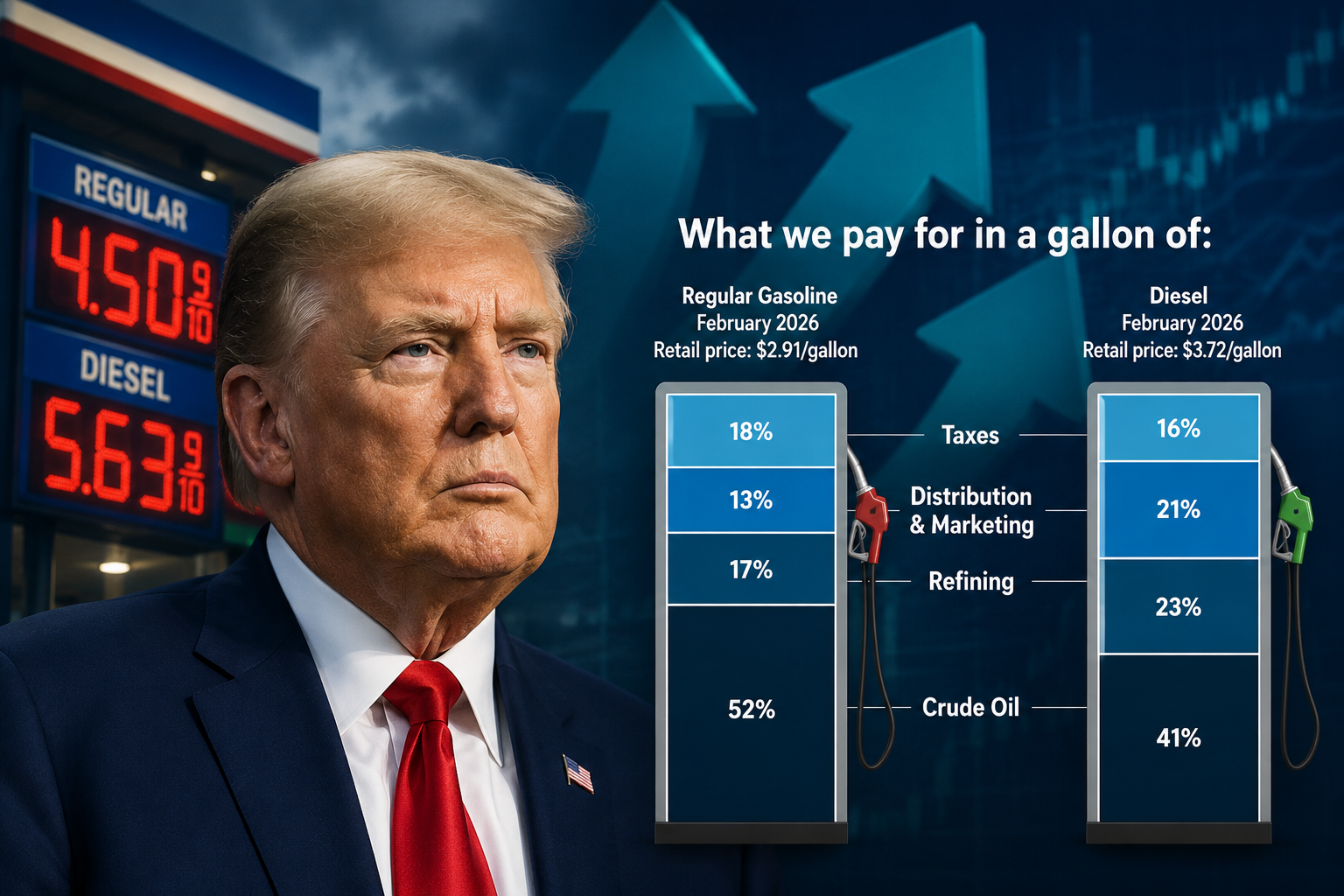 Giá xăng dầu Mỹ vượt ngưỡng nhạy cảm, áp lực đè nặng lên ông Trump