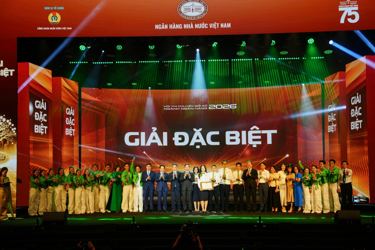 Vietcombank đạt giải Đặc biệt tại Hội thi Chuyển đổi số ngành Ngân hàng năm 2026