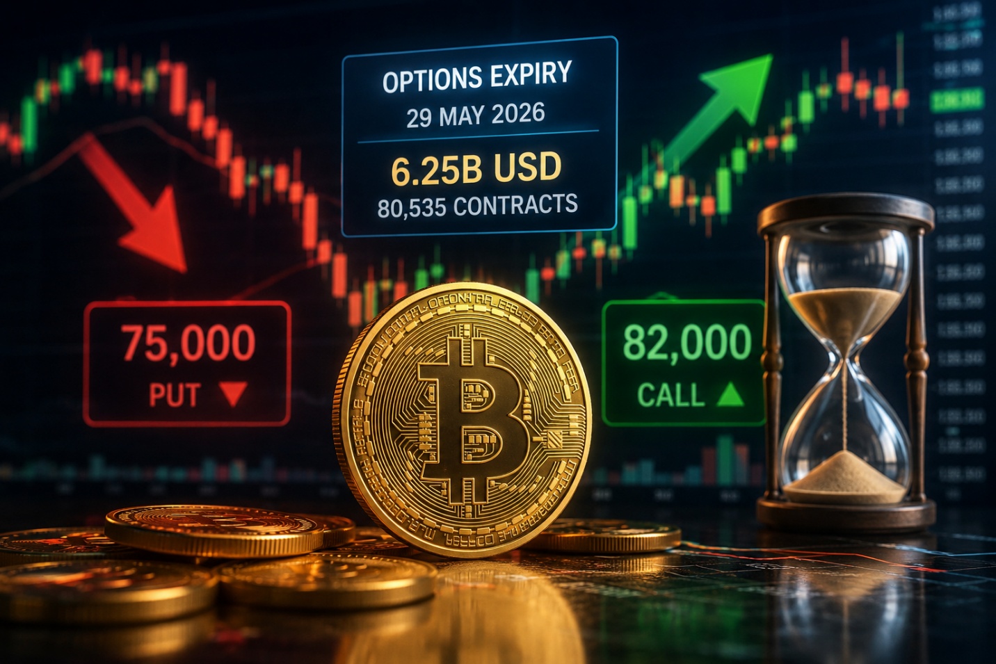Hơn 6 tỷ USD quyền chọn Bitcoin sắp đáo hạn, thị trường chia phe căng thẳng