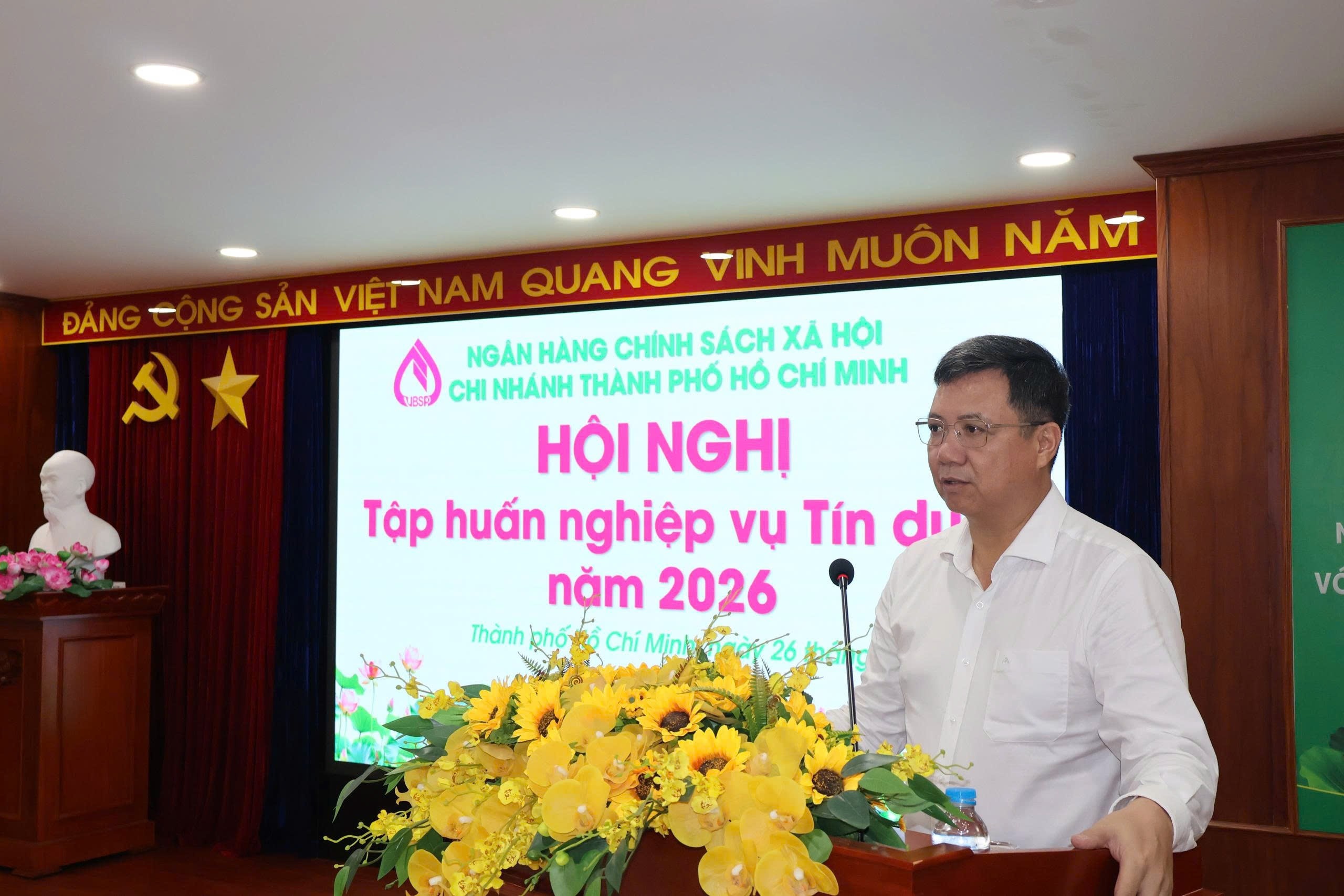 Ông Trần Văn Tiên - Giám đốc chi nhánh NHCSXH TP Hồ Chí Minh 