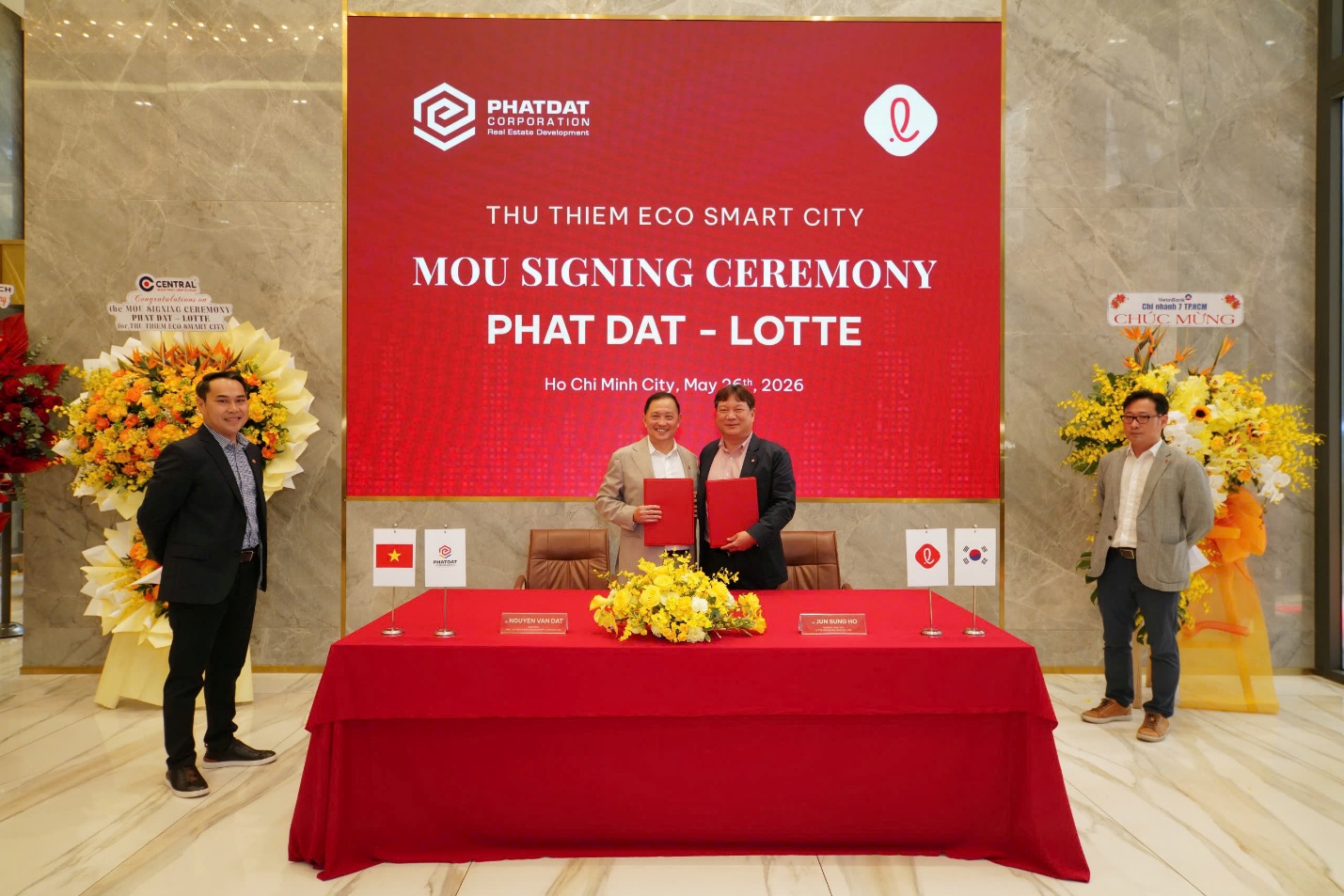 Phát Đạt Và Lotte ký kết biên bản ghi nhớ hợp tác dự án Thu Thiem Eco Smart City