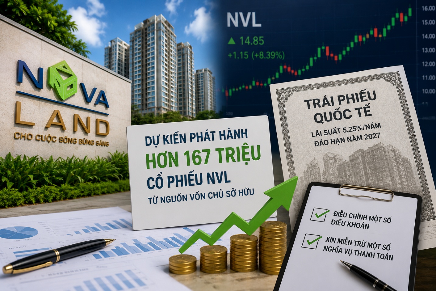 Novaland đang làm gì khi vừa tăng vốn vừa xin miễn trừ một số nghĩa vụ trái phiếu?