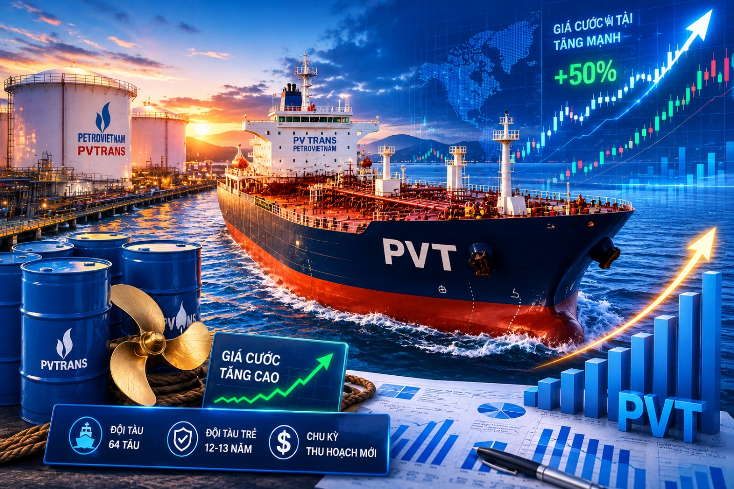 SHS: Cổ phiếu PVT có thể tăng lên 30.000 đồng trong 12 tháng tới