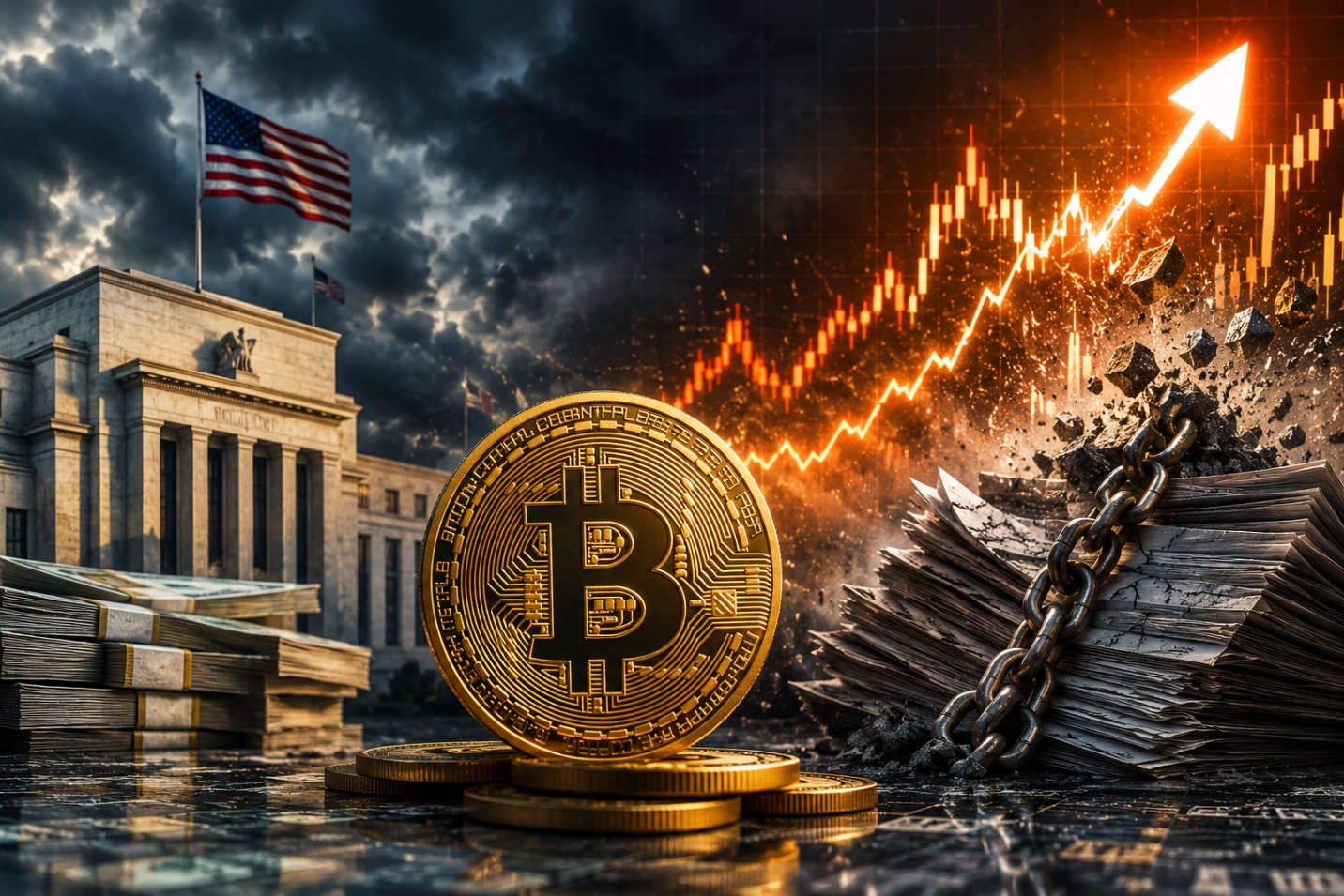 Nỗi lo nợ công toàn cầu leo thang, Bitcoin được định giá tới 224.000 USD