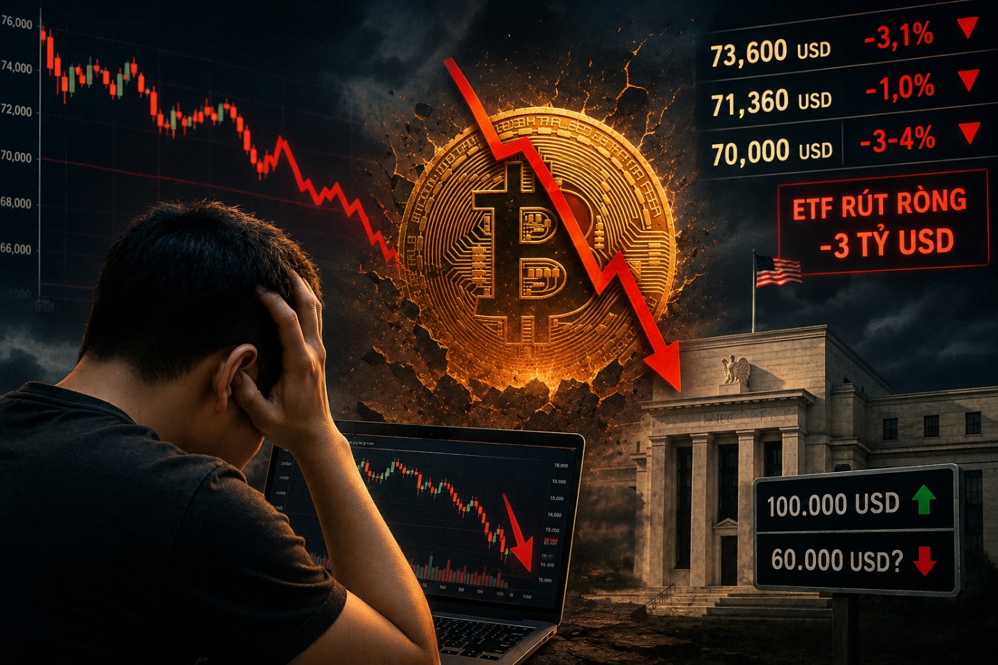 Từ kỳ vọng 100.000 USD đến nỗi lo "sập sâu": Điều gì đang xảy ra với Bitcoin?