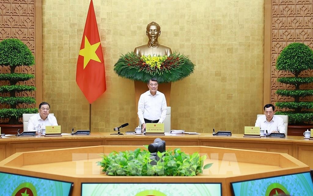 Thủ tướng Lê Minh Hưng chủ trì phiên họp Chính phủ thường kỳ tháng 5 năm 2026. Ảnh TTXVN.jpg