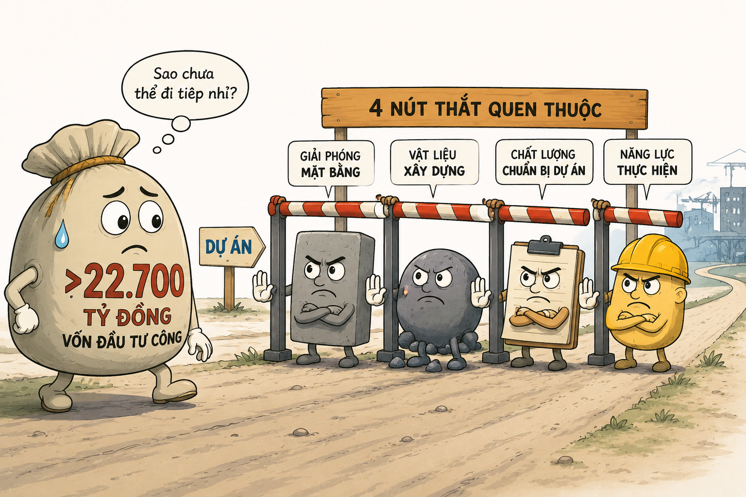 Hơn 22.700 tỷ đồng vốn đầu tư công còn "đứng chờ" trước 4 nút thắt quen thuộc