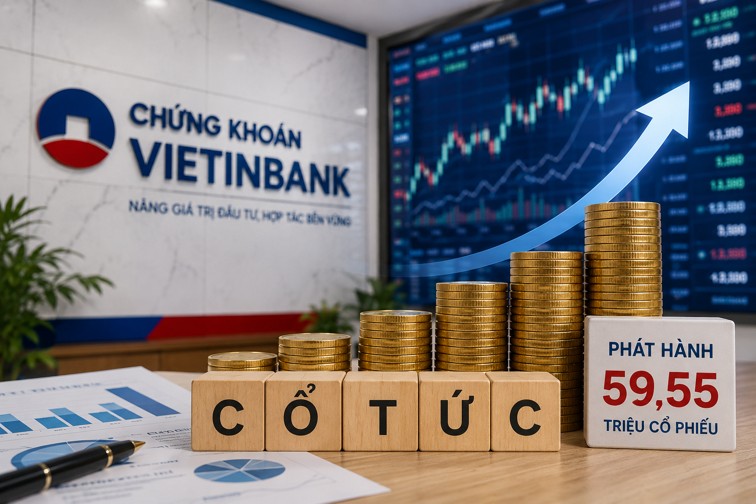 Chứng khoán VietinBank sắp phát hành gần 60 triệu cổ phiếu trả cổ tức cho cổ đông