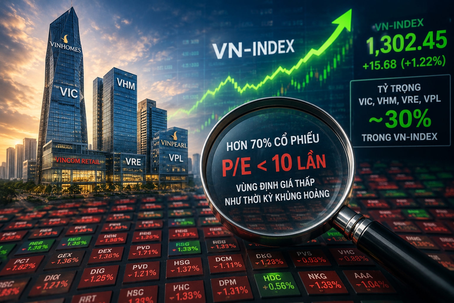 VinaCapital: Vingroup kéo VN-Index đi lên, hơn 70% cổ phiếu còn lại vẫn bị định giá thấp