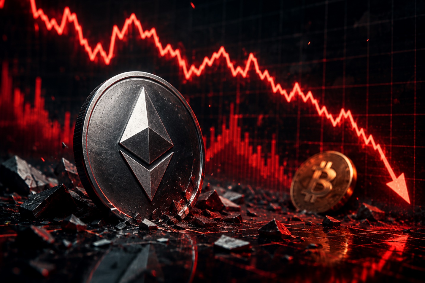 Hơn 1,2 tỷ USD "bốc hơi" trong 5 ngày, ETH rơi về vùng giá chưa thấy suốt 13 tháng