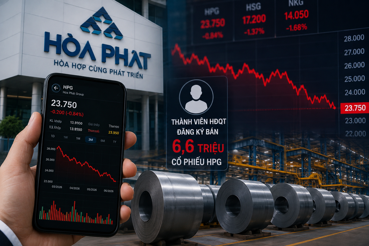Hòa Phát được dự báo còn tăng mạnh nhưng lãnh đạo lại đăng ký bán cổ phiếu