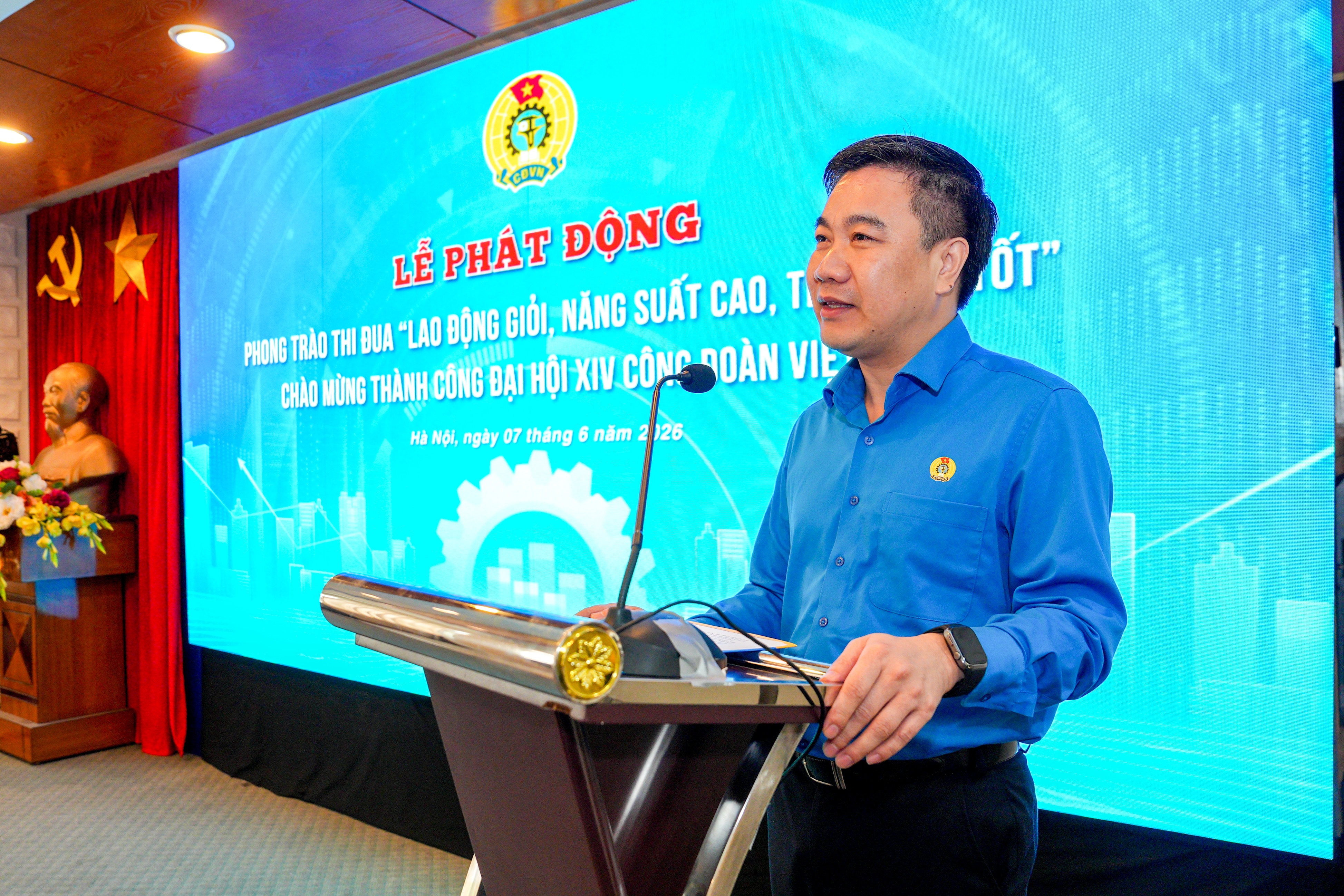 , đồng chí Nguyễn Thành Trung - Phó Chủ tịch Công đoàn Ngân hàng Việt Nam 