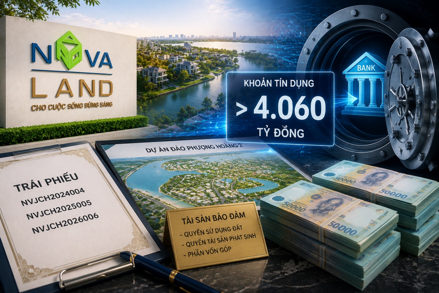 Novaland xuất hiện giao dịch tín dụng hơn 4.060 tỷ đồng, tài sản thế chấp là gì?