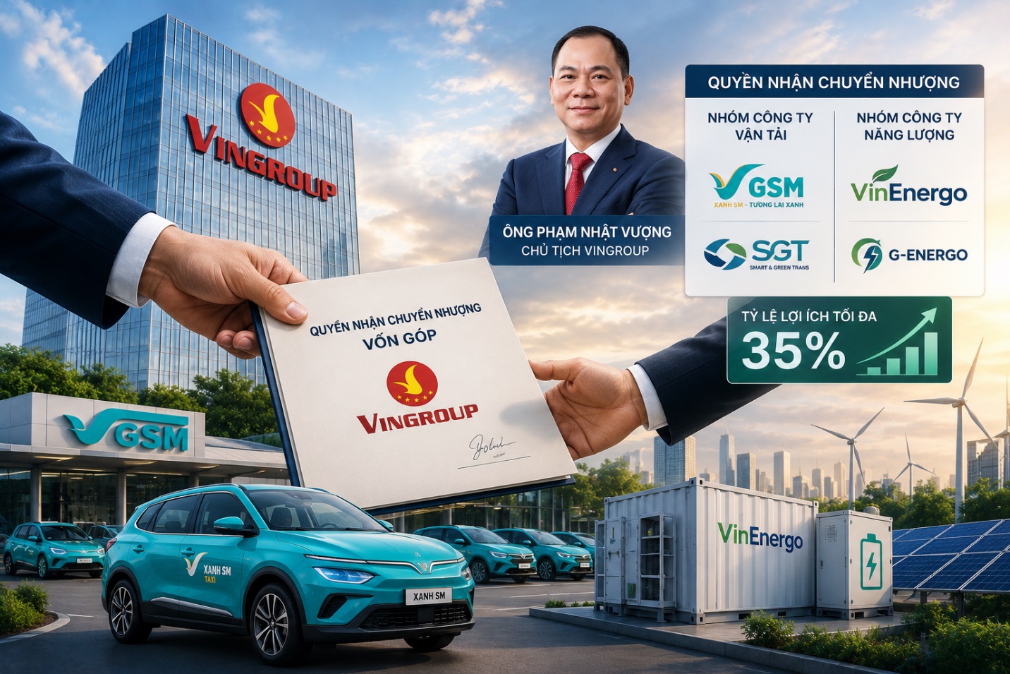 Ông Phạm Nhật Vượng mở đường để Vingroup tăng sở hữu tại GSM và VinEnergo