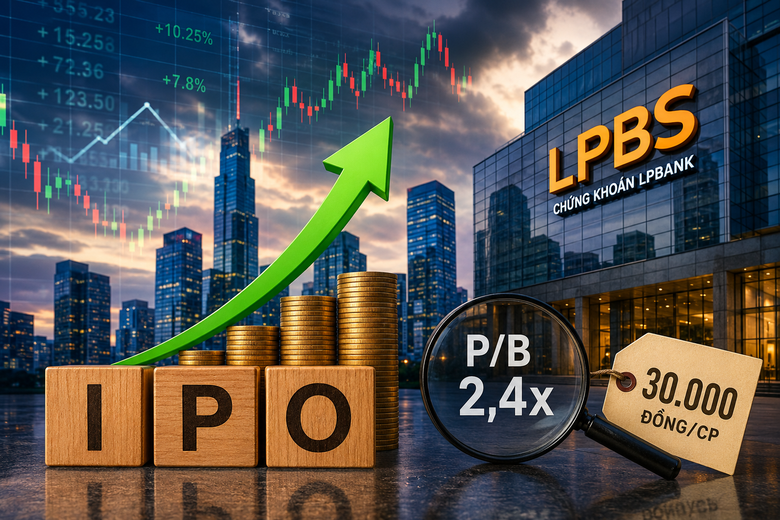 IPO giá 30.000 đồng/cp, LPBS được định giá P/B 2,4 lần: Đắt hay đáng tiền?