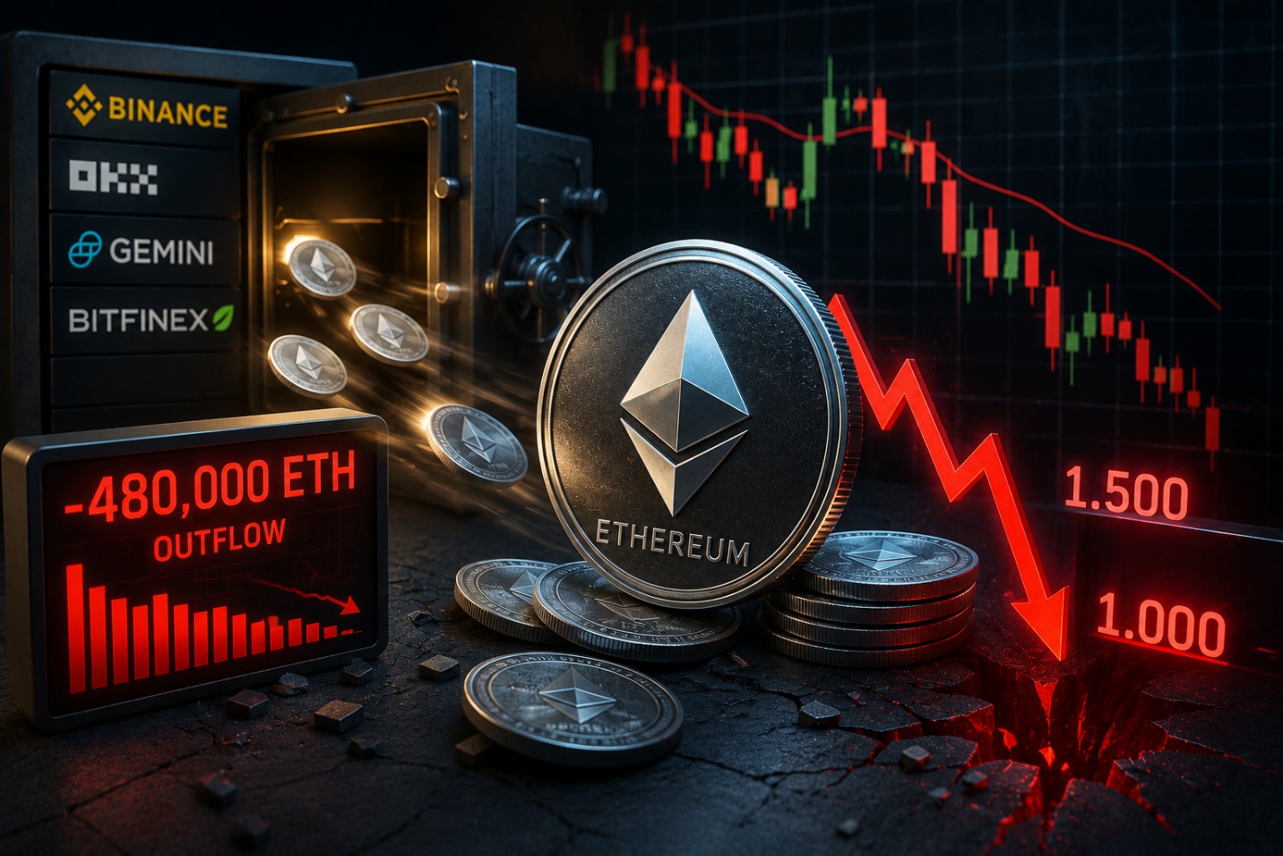 480.000 ETH bị rút khỏi sàn, liệu đã đến lúc thị trường đảo chiều?