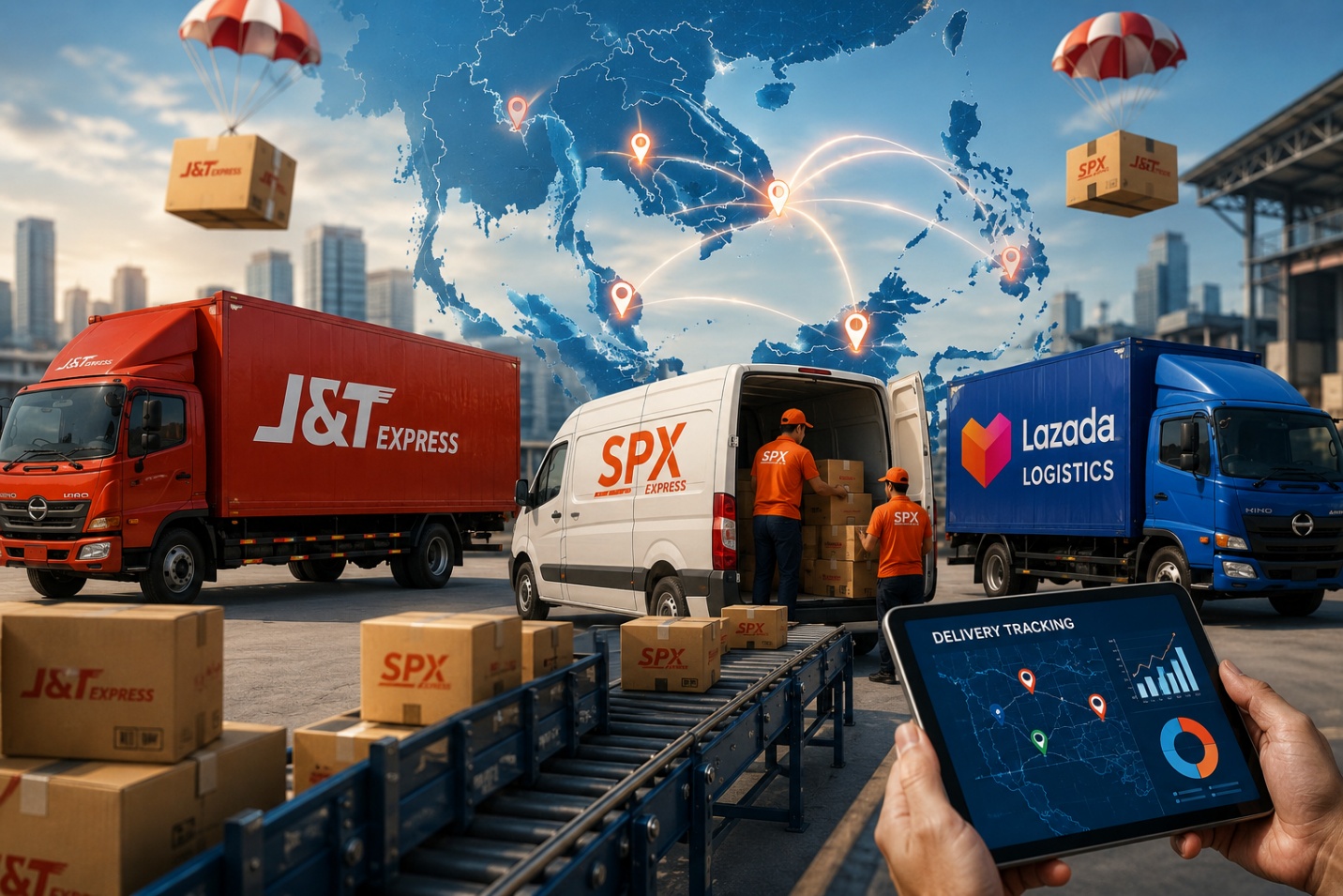 Thị trường 22,3 tỷ đơn hàng: Vì sao J&T vẫn vượt SPX của Shopee?