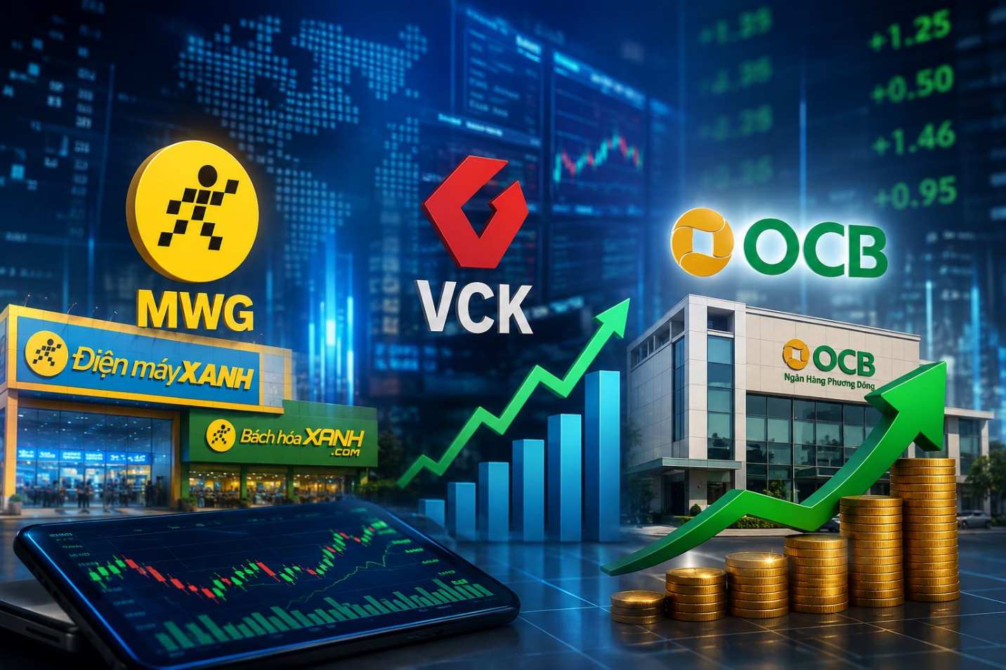 Cổ phiếu đáng chú ý ngày 11/06: MWG, VCK, OCB có gì hấp dẫn nhà đầu tư?