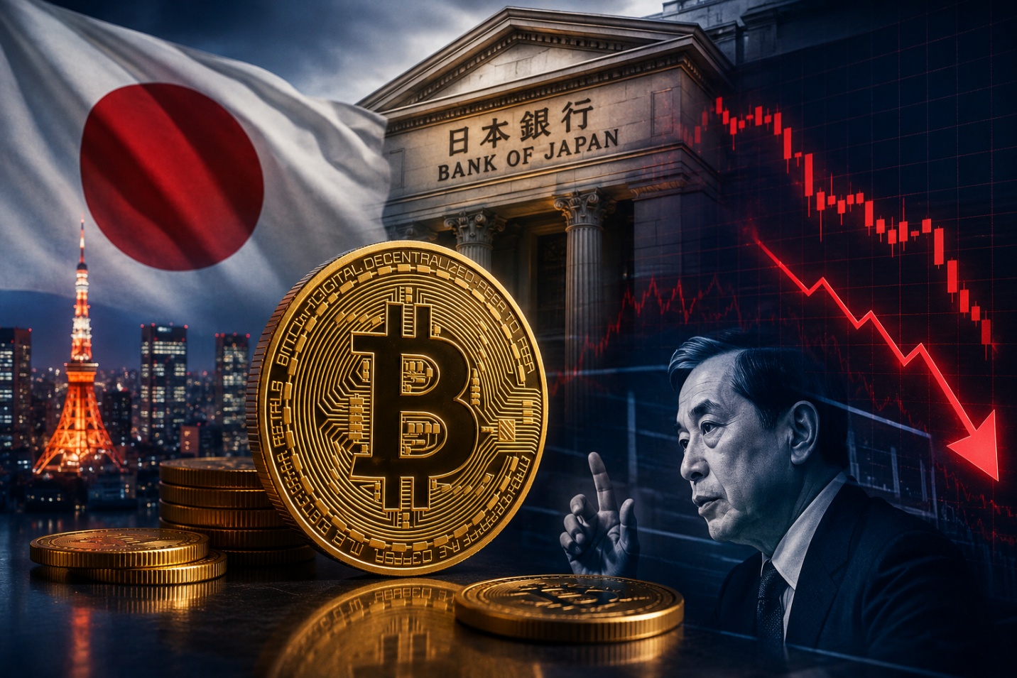Quyết định lãi suất của Nhật Bản có thể khiến Bitcoin biến động mạnh