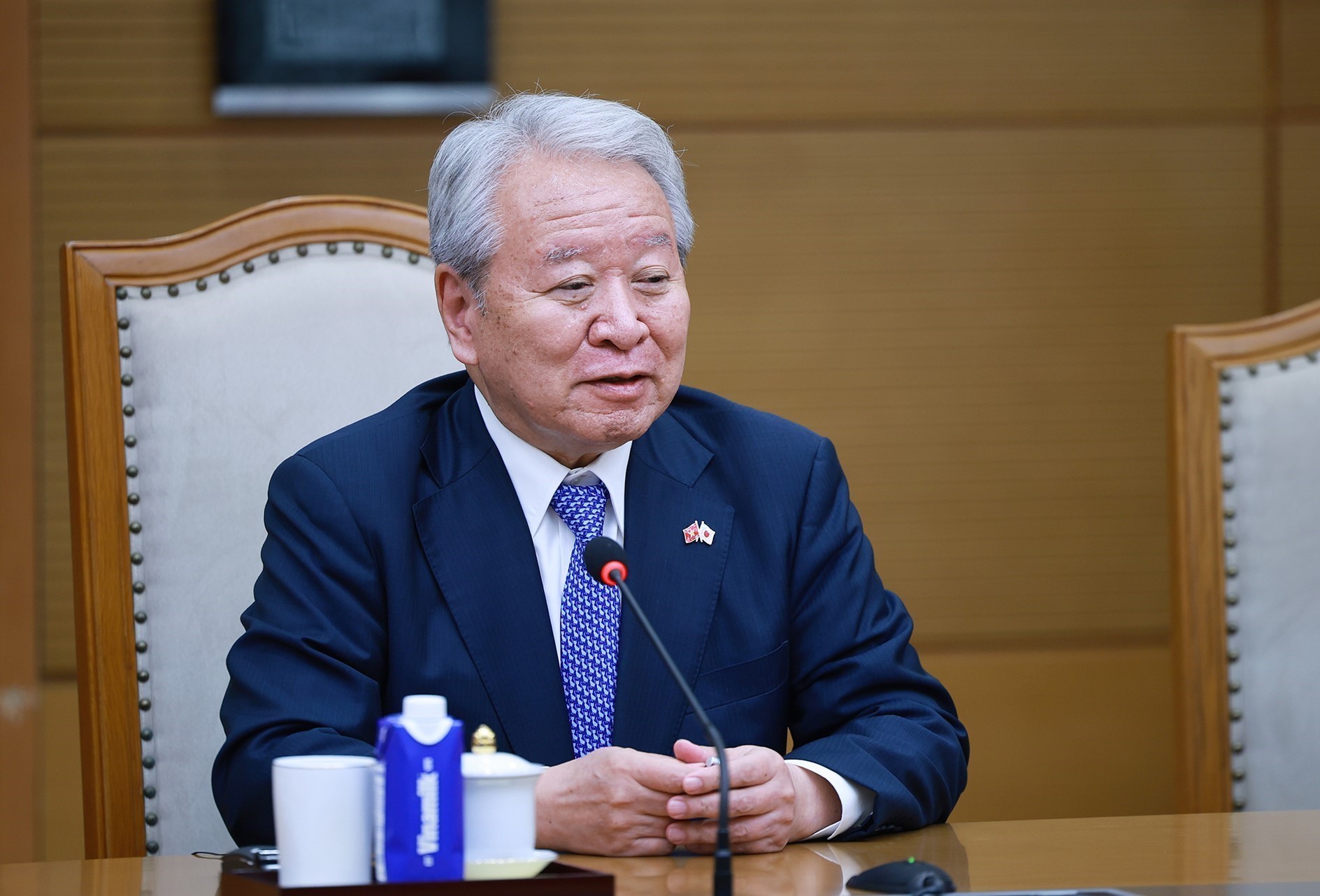 Chủ tịch Cơ quan Hợp tác quốc tế Nhật Bản (JICA) Tanaka Akihiko phát biểu.jpg