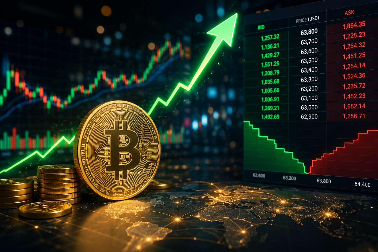 Dữ liệu sổ lệnh phát tín hiệu tích cực, Bitcoin nhắm vùng 70.000 USD